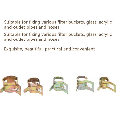 Lot de 75 pièces colliers serrage tuyau, clips ressort durite, fixations tuyau 6/7/8/9/10 mm, lot assorti (1/5)