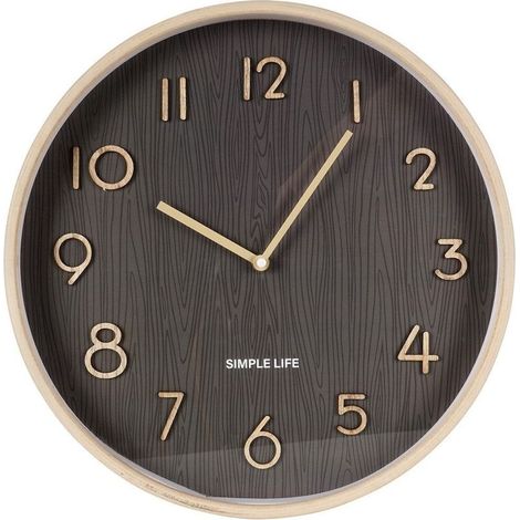 Vilde Collection Élégante horloge murale naturel gris 38 cm (1/5)