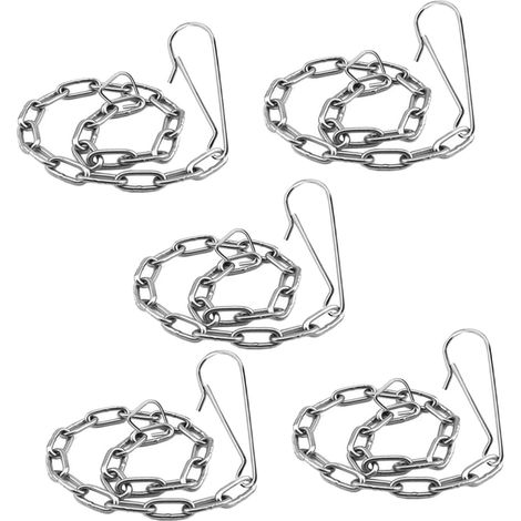 Chaîne de Clapet de Toilette en Acier Inoxydable, Lot de 5 Pièces (1/5)
