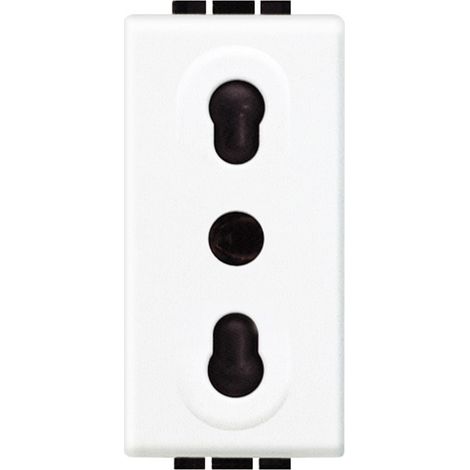 BTICINO Presa 2P+T 10/16A 250Vac Livinghlight Bianco