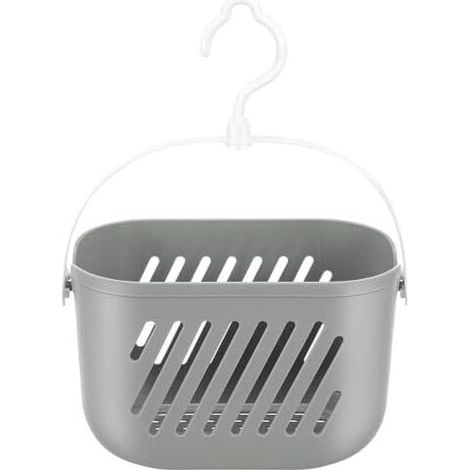 Cestino da doccia sospeso in plastica, 23 x 13 x 14 cm – Cestino portaoggetti portatile con ganci per la casa e il bagno (1/4)