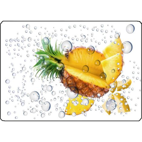 Surface de découpe Ananas en verre 28.5 x 20 cm