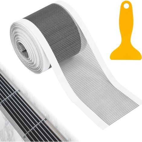 Hair Catcher Filter, Self-Adhesive Polyester Bathroom Floor Drain Filter, Disposable Shower Drain Protection Mesh for Bathroom and Kitchen, 10m x 7cm (1/5)