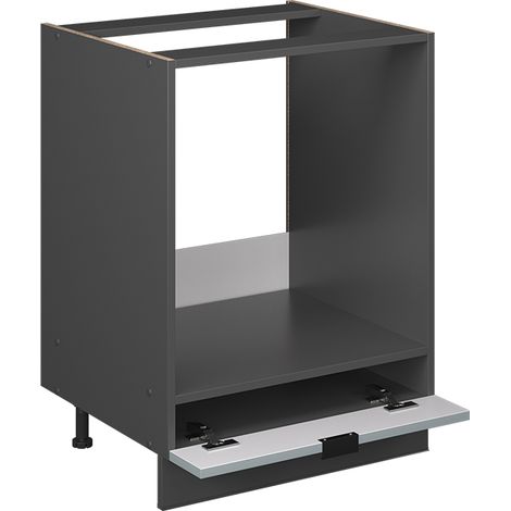 Herdumbauschrank Fame-Line, Hellblau-grau, 60 cm , AP Eiche, Vicco