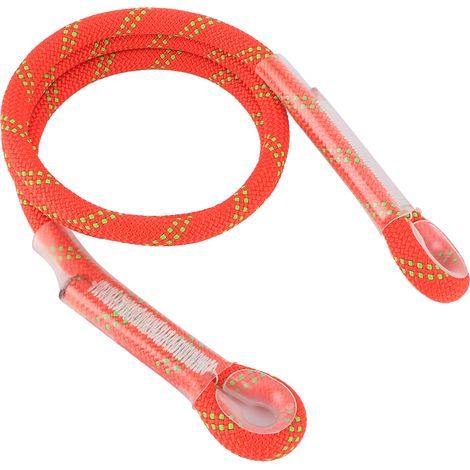 Corde d'escalade de 120 cm avec système de freinage et longe antichute, orange. (1/5)