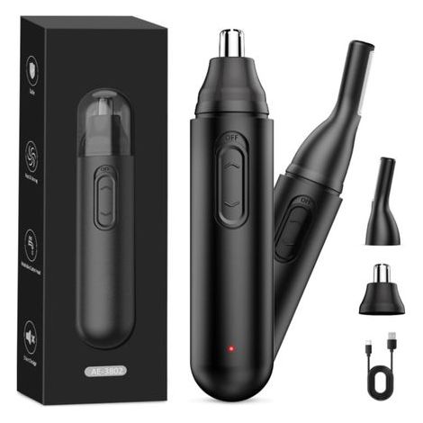 Tondeuse Nez, Coupe Poils Nez et Oreilles USB Rechargeable, LCD Écran, IPX7 Tondeuse Oreilles, Rasoir Nose pour Hommes et Femmes (1/5)