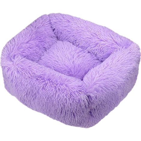 Simplicity Dog Basket, Portable Plush Cat Basket, Dog Cushion, Pet Mat with Non-Slip Base, Soft Washable Cushion for Large, Medium, and Small Pets (Purple, XS) (1/5)