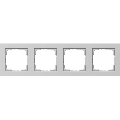 Cadre de couvercle électrique Gira 4 unités gris mat IP20