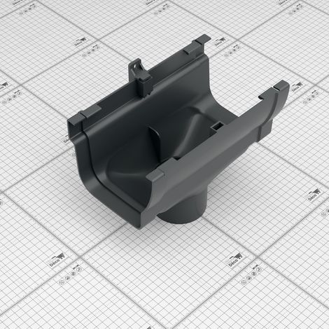 Naissance Centrale pour Gouttière double profil - Anthracite