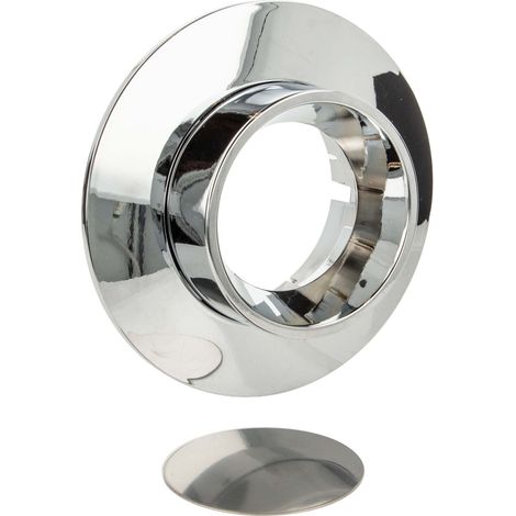 tecuro Rosette Ø 140 mm, 2-teilig, zu Allmess UP-Wasserzähler, mit Blindkappe, Kunststoff verchromt (1/5)
