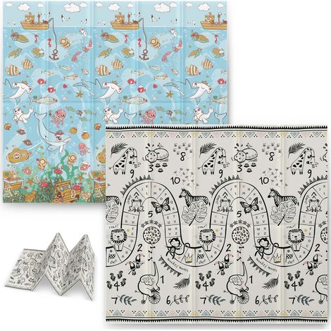 Esterilla educativa plegable de espuma 200 x 180 x 1 cm Nukido NK-340 ocean-safari (1/5)