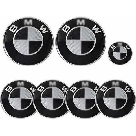 Lot de 7 emblèmes BMW 82mm, 68mm, 45mm – ABS et aluminium – Résistance aux chocs – Compatible avec plusieurs modèles (1/5)