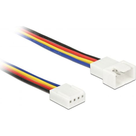 PC-Lüfter Anschlusskabel [1x PC-Lüfter Stecker 4pol. - 1x PC-Lüfter Buchse 4pol.] 1.00 m Bunt Delock