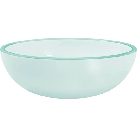 Lavabo vasque à poser Luxueux, Verre trempé Bac à laver, 35x12 cm Dépoli OIB4987E (1/5)