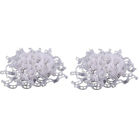 200 clips de support pour plantes grimpantes, clips pour tomates, supports/attaches pour plantes/ficelles/treillis/cages, blanc (1/5)