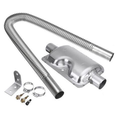 Parking Heater 60cm Stainless Steel Exhaust with Exhaust Pipe Air Heater Exhaust with Silencer (1/3)