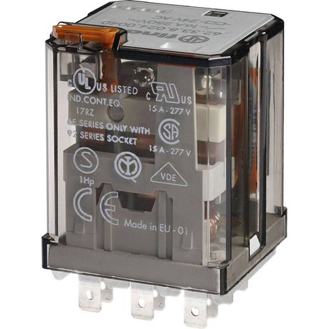 Finder 62.33.8.230.4040 Relais enfichable 230 V/AC 16 A 3 inverseurs (RT) 1 pc(s)