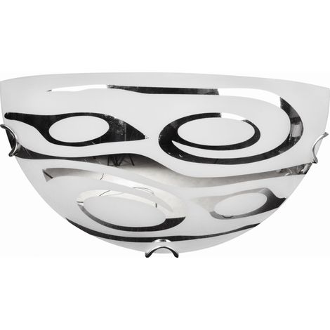 Plafoniera Candellux Edgar 11-09227 cromata vetro 30cm E27 (1/2)