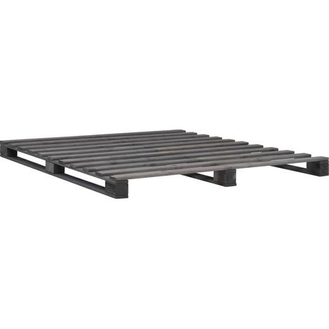 Maison Exclusive - Cadre de lit de palette sans matelas gris 160x200cm bois massif