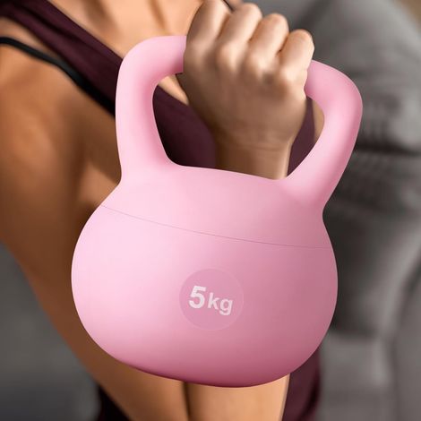 Soges Kettlebell Soft Kettlebell 5 kg Kettlebell Professionnel Silencieux Kettlebell Souple Haltère de Fitness pour l'entraînement à Domicile Gym Musculation