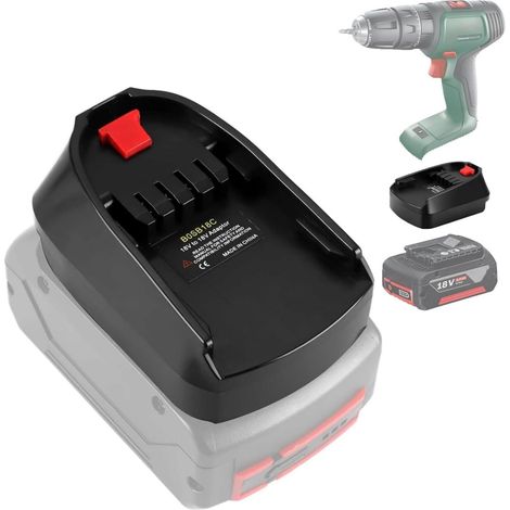 Adaptateur de batterie BOSB18C pour GBA vers PBA, adaptateur d'accumulateur pour batterie 18 V System vers PBA/PSB/PSR pour outils électroportatifs (Bleu vers Vert) (1/5)