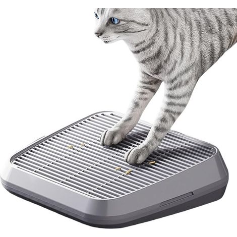 Marchepied pour bac à litière pour chat, tapis de piège à litière, rampe pour chats, double couche antidérapante et anti-traces, fournitures de nettoyage surélevées faciles pour l'intérieur et l'extér (1/5)