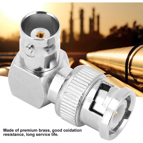 5 pièces connecteur coudé 90° laiton BNC mâle-femelle adaptateur câble coaxial (1/5)
