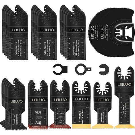 Multitool Zubehörset 32tlg Ersatz Sägeblatt Holz Nägel 32tlg B Set (1/5)