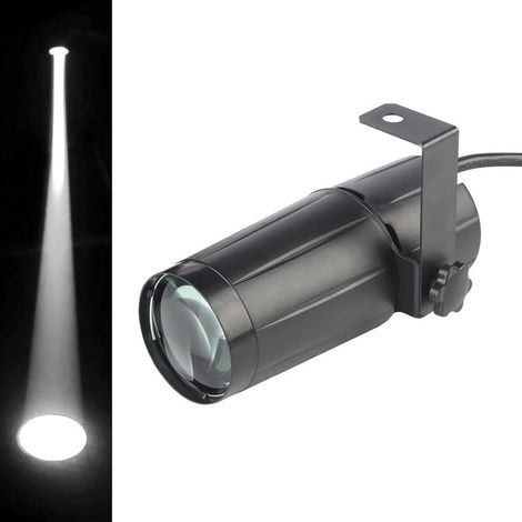 Projecteur Pin Spot LED 3W - Blanc - Faisceau étroit - Pour Boule à Facettes - Bars et Fêtes - 112x97x80mm (1/5)