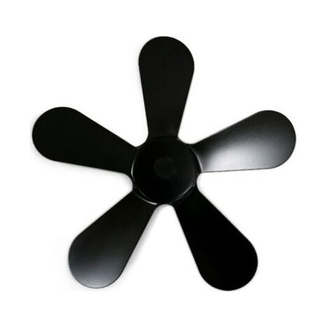 Ventilateur de four à 5 pales, en alliage d'aluminium, pour une meilleure circulation de l'air chaud, compatible avec de nombreux modèles et facile à installer sur la cheminée (noir) (1/5)