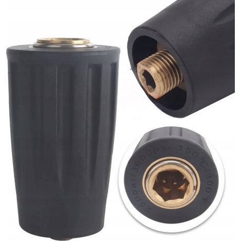 Raccord Rapide D12 1/4 M - Laiton Plastique - 250 Bar 150°C - Pour Nettoyeur Haute Pression - 1 Pièce (1/5)