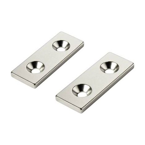 Tru Components – Aimant permanent rectangulaire N35 – Température limite 80 °C – Pour applications industrielles – 1218994