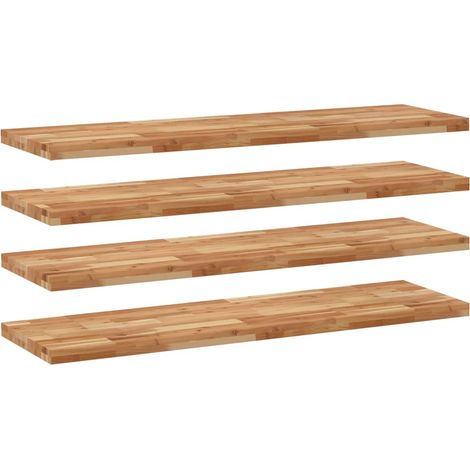 Maison Exclusive - Schweberegale 4 Stk. 120x40x4 cm Massivholz Ak (1/5)