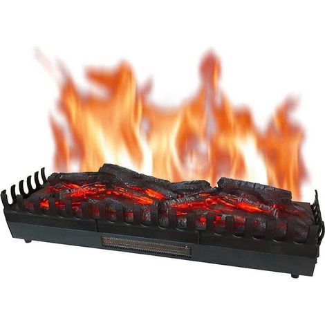 CHEMIN'ARTE Camino elettrico con Effetto Fiamma 3XL - Legno Sintetico - 110 x 23 x 24 cm - Fuoco Elettrico - Riscalmento 2000W (1/5)