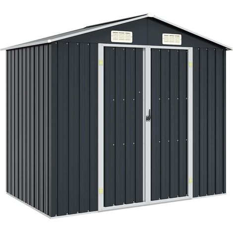 Gerätehaus Anthrazit 205x129x183 cm Verzinkter Stahl
