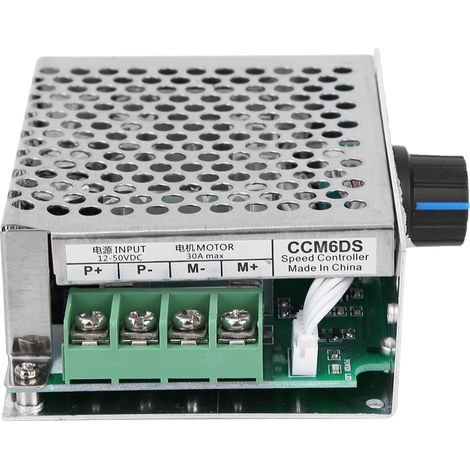 DC 12-50V 30A 1500W Motordrehzahlregler, einstellbarer PWM-Motordrehzahlregler mit Gehäuse (1/5)