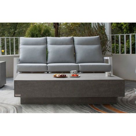 TEVERE Table basse en béton  élégant  durable  152.4 x 76.2 x 35.6 cm (1/5)