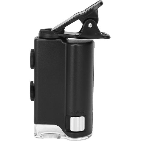 Loupe universelle à clip pour téléphone portable, microscope portable avec lampe de détection de billets (grossissement 60-100x) (1/5)