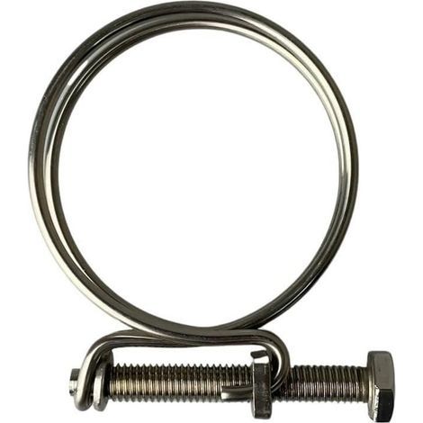 Doppeldraht-Teichrohrschellen aus Edelstahl (62–70 mm), Befestigungsschrauben, Koi-Fischfilterpumpenanschluss (4 Stück) (1/4)