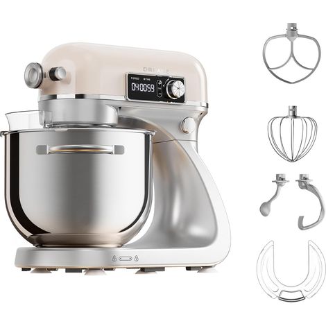 DREAME MX60 Robot Pât, Un Double Crochet Breveté Et Un Moteur CC Silencieux De 800 W Alimentent Le Bol De 6 L, Écran Numérique Intelligent, 12 Vitesses Et Accessoires Variés
