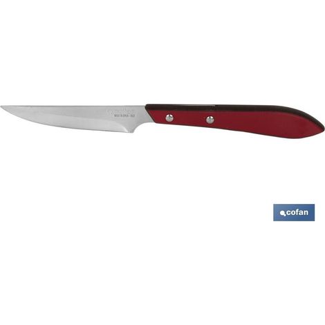 Pack 3 Couteaux de Table avec Lame de 10cm Modèle Goulash Rouge