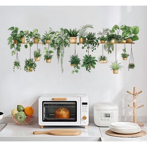 Sticker mural Plantes vertes 30 x 90 cm Vert 3 (1/5)