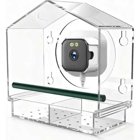 Caméra de fenêtre 2K HD (avec couvercle de protection de type cage à oiseaux), vision nocturne à double lampe, Wi-Fi, su (1/5)