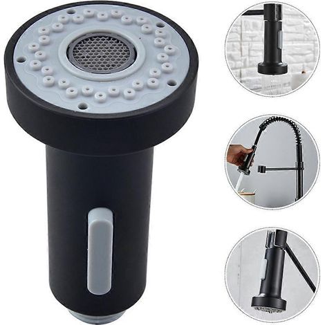 Robinet mitigeur d'évier avec douchette bidet, robinet mitigeur de rechange, accessoires de cuisine en ABS noir, rallonge de tuyau métallique - AquaForge (1/3)