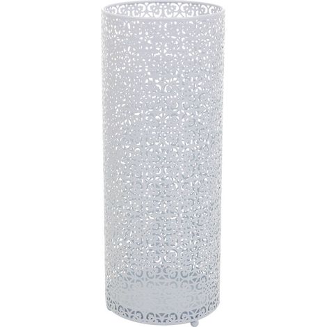 Paragüero redondo de metal blanco d20x50