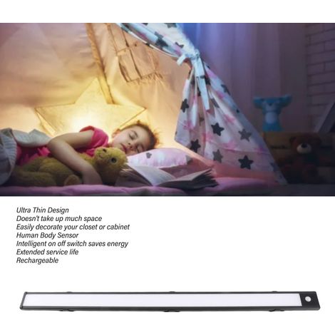 Wiederaufladbare LED-Lichtleiste mit Bewegungssensor, kabellose LED-Leuchte für Schränke und Garderoben, Weiß (1/5)