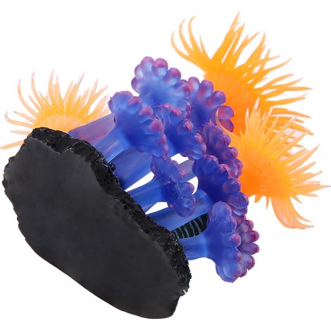 Décoration Aquarium Corail Souple Faux Urchin de Mer Anémone Marine Réaliste-AUTRES (1/5)