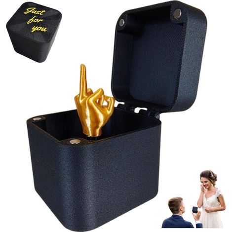 Coffret Cadeau Surprise - Doigt d'Honneur dans une Boîte Amusante - Cadeaux Farces et Pop-Up pour Adultes (1PCS) (1/3)