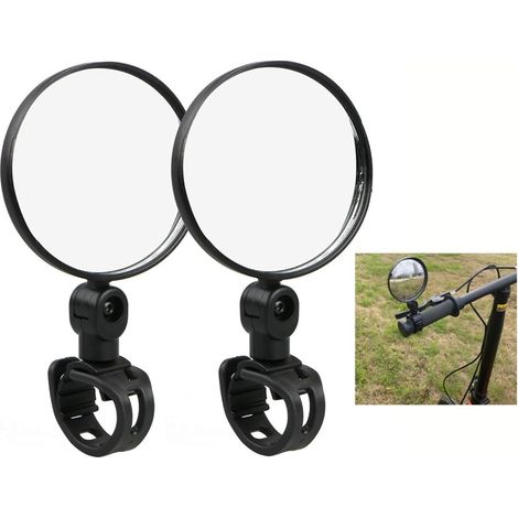 Rétroviseurs 2pcs de vélo, miroirs de vélo rotatifs à 360°, miroir Convex à angle large HD, polyvalent et pratique (1/5)