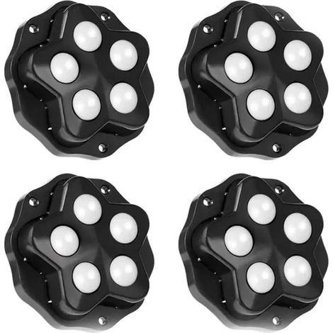 Quatre roulettes auto-adhésives en nylon robustes et durables, sans perçage, adhésif et patins de frein inclus.